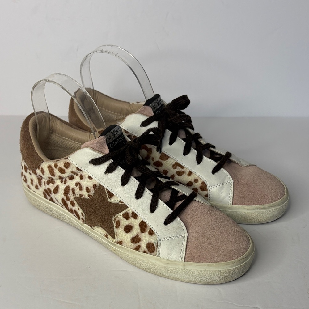 Vintage Havana Grande Blush Pink Suede and Leopard Print